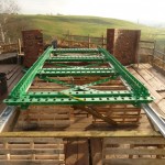 Meccano Bridge, Bolton - construction starts