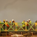 Meccano Bridge, Bolton - volunteers at work